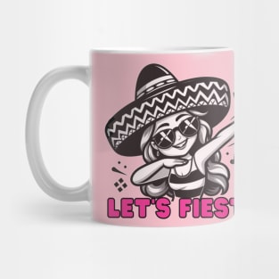 Let's Fiesta dabbing sunglasses girls Cinco De Mayo Mexican Mug